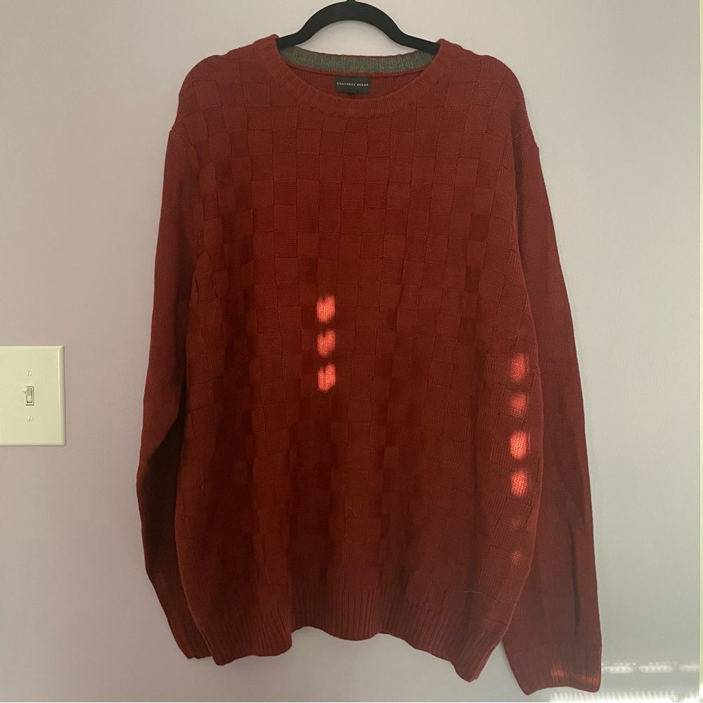 Geoffrey Beene Men’s Maroon Sweater Crewneck XXL